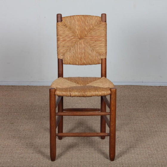 Set of 6 chairs, Bauche n°19 model, by Charlotte Perriand, 1950, Dining chairs, Wood, Brown (photo 5 of 8)