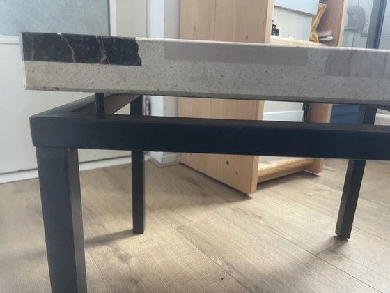 Image 1 of Vintage Brutalist Palladiana Coffee Table – 1970s – Onyx, Verde Antico & Travertine