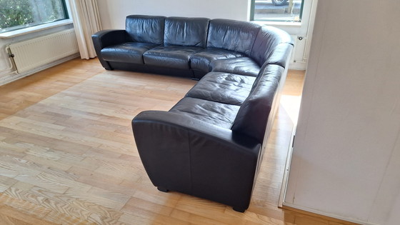 Image 1 of Canapé d'angle De Sede DS116 en cuir noir