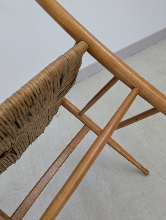 Image 1 of Authentischer Chiavarina-Stuhl aus Naturholz mit Sitzfläche aus geflochtenem Stroh - Ikone des italienischen Kunsthandwerks