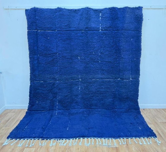 Image 1 of Blauw Berber wollen vloerkleed 200cm x 300cm