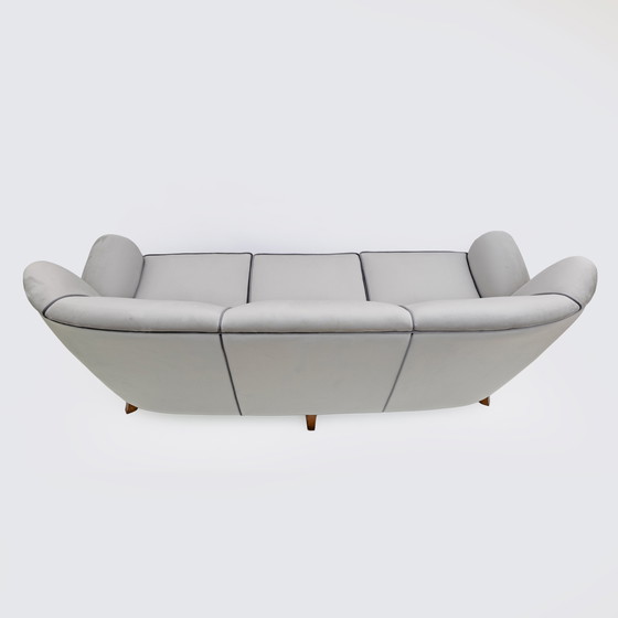 Image 1 of Canapé en velours italien Art déco attribué à Guglielmo Ulrich, années 1940