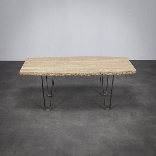 Travertine Coffee Table, Italy (1970s)