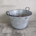 Antico calderone metallico blu (c.1920) – Oggetti decorativi, Rustic (photo 6 of 15)