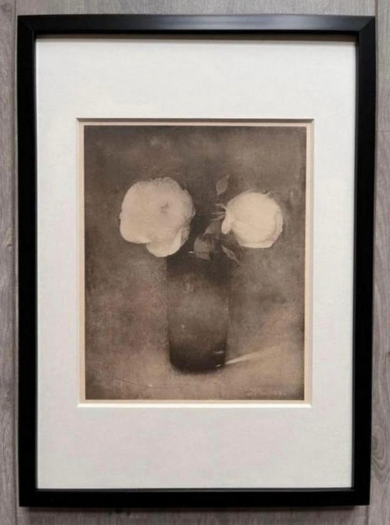 Image 1 of Jan Mankes 1889-1920 / Eliogravura originale Peonie in un vaso 1923