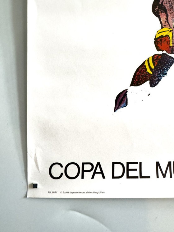 Image 1 of ⚽  Original Vintage 1982 COPA DEL MUNDO Poster | Oviedo Edition | Pol Bury Plakat | 95 x 60cm