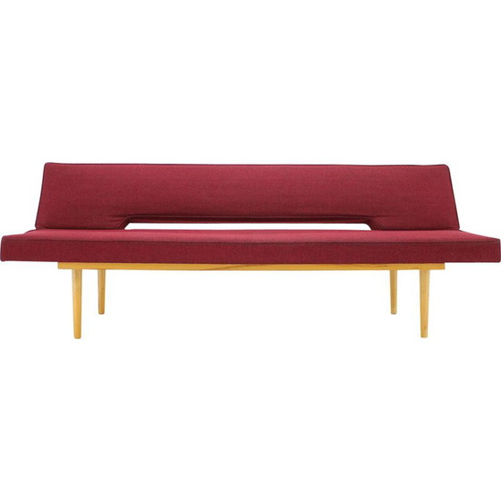 Image 1 of Vintage sofa by Miroslav Navrátil in wood and fabric1960s