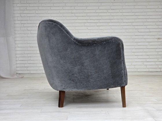 Image 1 of Jaren 1960, Deens ontwerp door Slagelse Møbelværk, sofa, model 185, opnieuw bekleed.
