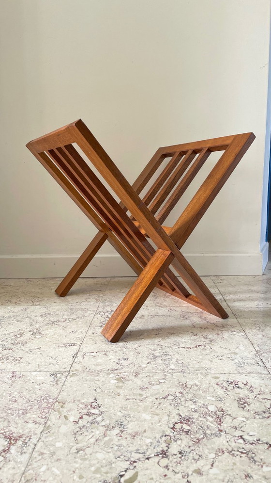 Image 1 of Vintage Geometric Magazine Rack