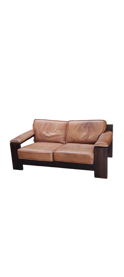 Leolux Sleek Brutalist Two-Sitter 1970s