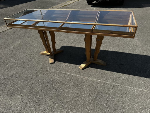 Meuble Vitrine années 50 / L 195 cm 