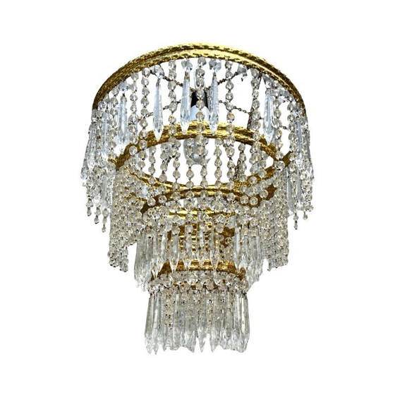 Image 1 of Crystal chandelier, Železnobrodské Sklo, Czechoslovakia, 1970s