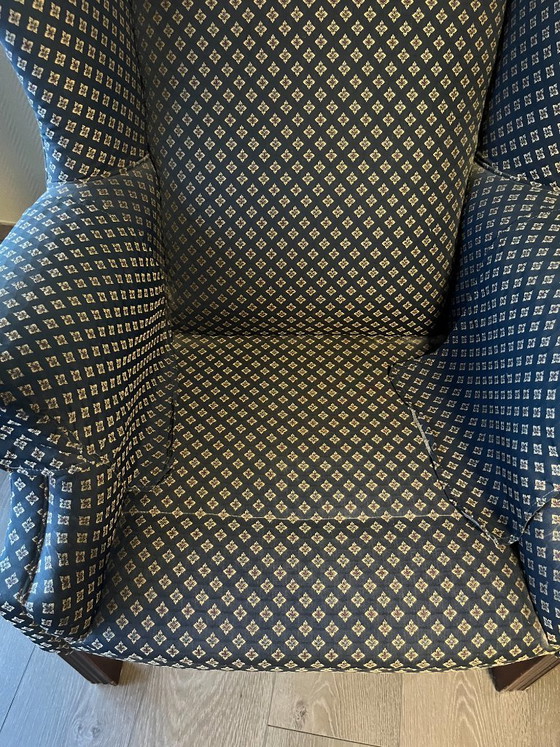 Fauteuil vintage anglais Wade – Wade Upholstery Limited, Bois, Textile (photo 3 of 13)