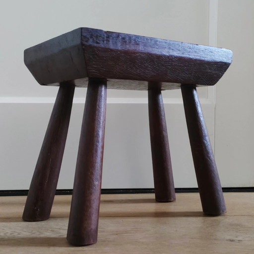 Tabouret Vintage '60s, '70s Tabouret Wabisabi Table à plantes Tabouret Brutaliste