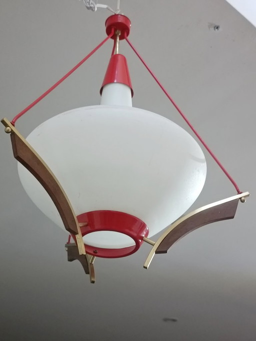Lampe Suspendue Scandinave 1960s – hanglampen, Glass (photo 2 of 7)
