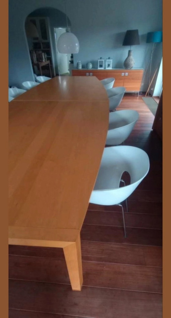 Image 1 of Very large maple design dining conference table solid 425 cm.
