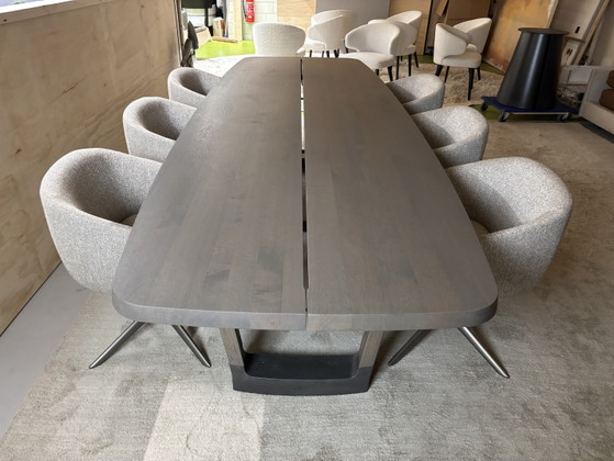 Image 1 of Minotti Raphael Dining Chairs Draaibaar Showmodel 8 Stuks Beschikbaar