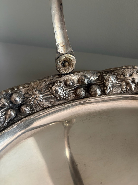 Elegante cestino vintage con motivi floreali, Accessori da tavola, Altro, Argentato (foto 6 di 10)