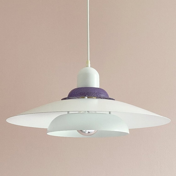 Image 1 of Jeka vintage Deens design LAMP Mid Century wit paars