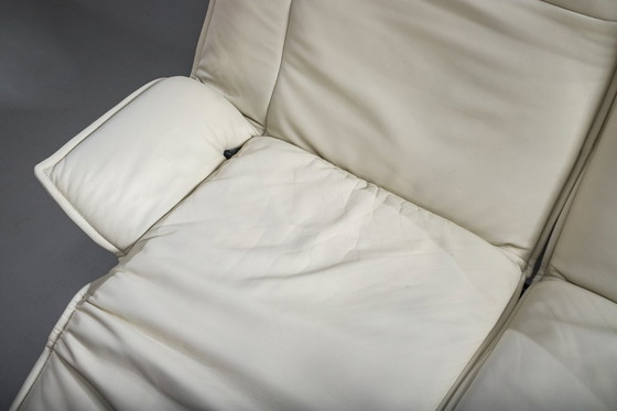 Image 1 of Vintage Cassina Veranda Reclining Sofa in Cream Leather, 1980s