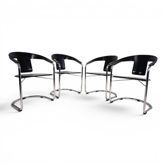 Image 1 of Juego de 4 sillas de comedor de A. Rizzatto para Lo Studio.