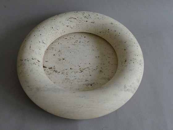 Image 1 of Carrara Traventin Schale Design Alessandro Giusti/ Egidio Di Rosa UP&UP 70s