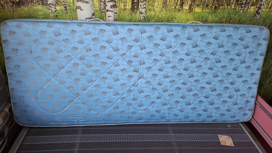 Jaren 60 slaapkamerset – Merk onbekend, Eenpersoonsbedden, Metal, Textile (photo 8 of 8)