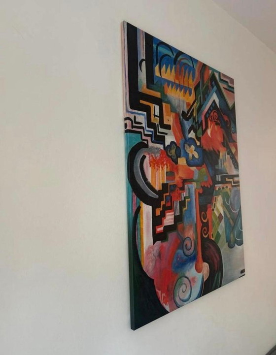 Image 1 of Oil Painting August Macke - The Homage 90 x 120 cm