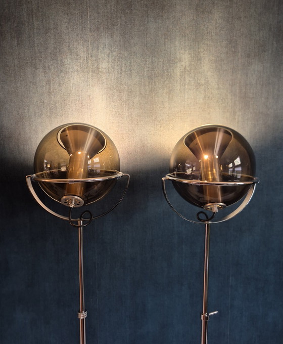 Image 1 of Vintage Raak Globes / Jaren 60 / Design By F. Ligtelijn