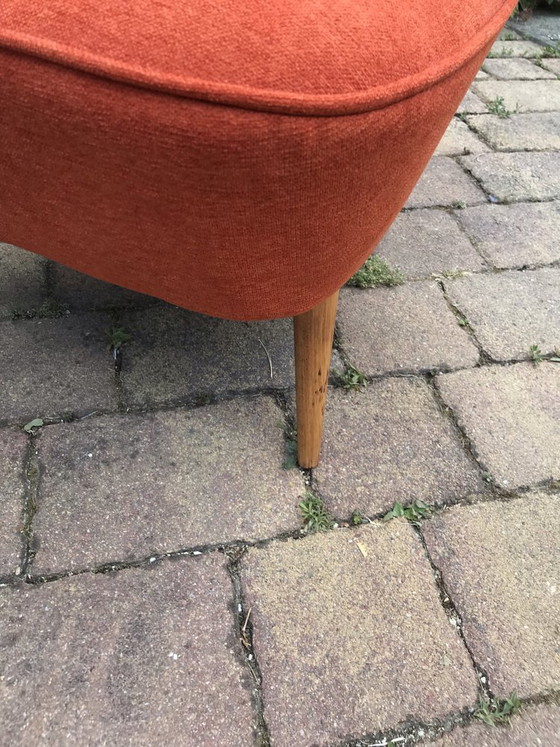 Set Rode Cocktailstoelen, jaren 60 – Fauteuils, Mid Century Modern (photo 3 of 6)