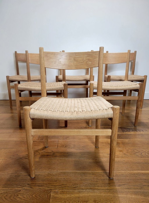 Set di 6 sedie CH40 di Hans J. Wegner per Carl Hansen & Søn