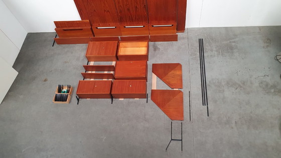 Image 1 of vintage wall unit deens modules teak 60s