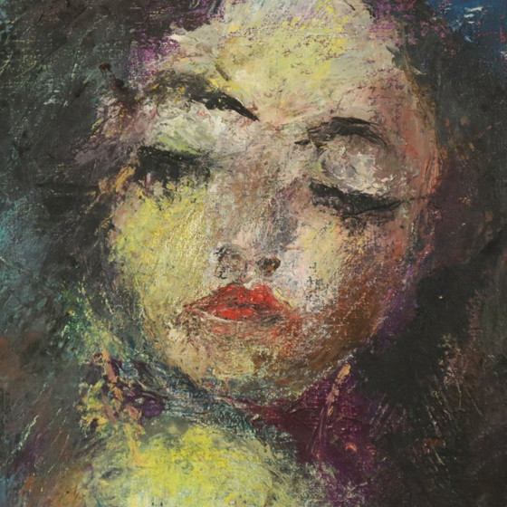 Image 1 of Pintura abstracta de mujer desnuda