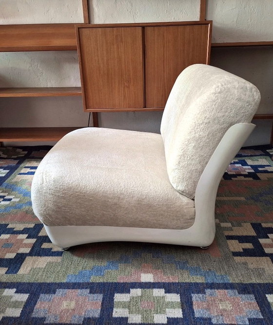 Image 1 of Fauteuil lounge italien en fibre de verre, d'après Mario Bellini, années 1960