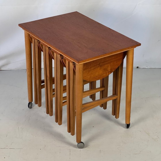 Image 1 of Paul Hundevad Teak Nest of Tables, 1960s