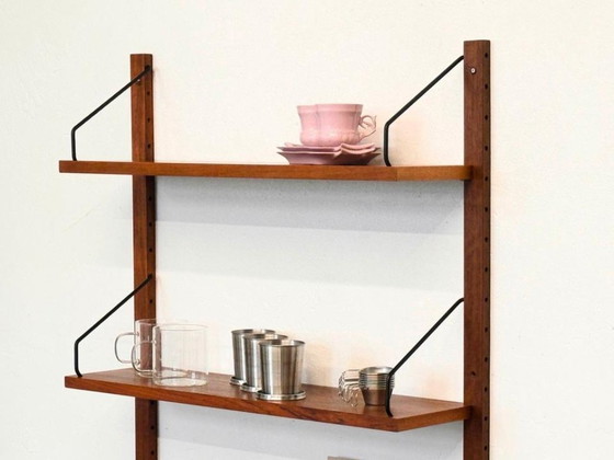 1/3 Poul Cadovius Royal System Scaffali a muro Teak Ottone, Legno, Metallo, Marrone, Mid Century Modern (foto 11 di 12)
