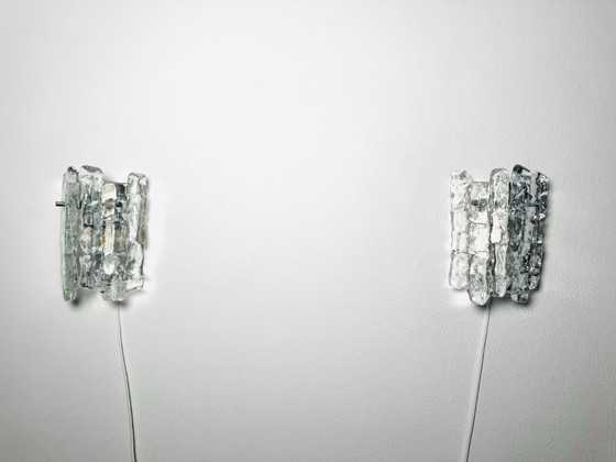 Image 1 of Model 4541 ice glass wall lamp by J.T. Kalmar for Kalmar Franken, Austria, circa 1960s