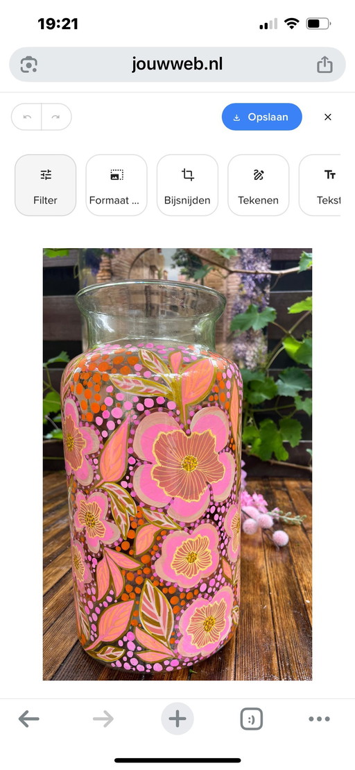 Hand-painted vase