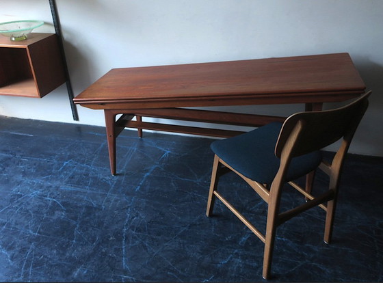 Image 1 of Tavolino da pranzo/caffè metamorfico in teak di Kai Kristiansen, Danimarca, anni '60
