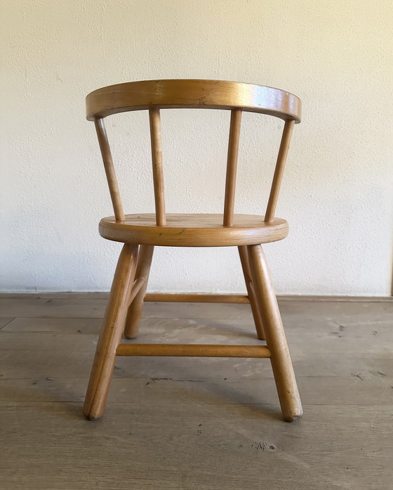 Image 1 of Chaise d'enfant vintage en bois Van Dijk Toys