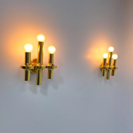 Image 1 of Set di 3 lampade da parete di Sciolari, anni '60