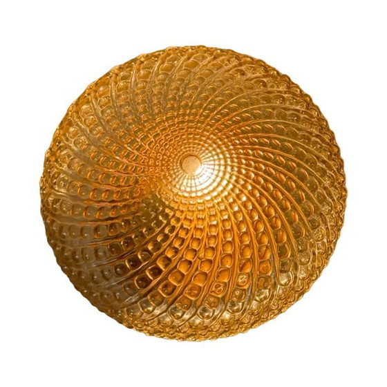 Image 1 of Plafonnier (ou applique murale) en verre pressé - Applique - Midcentury modern