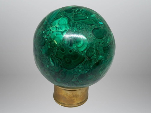 90mm Polished Malachite Sphere: Superior Quality