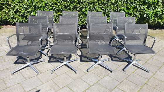 Image 1 of 6x UNA designer office chair ICF mesh black netweave