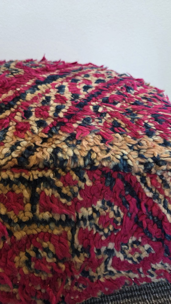 Image 1 of Pouf fatto a mano dal Marocco fucsia/blu