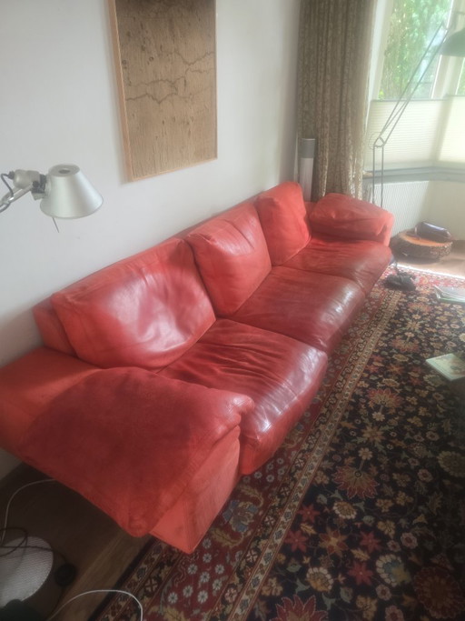 Molinari, geräumiges 3-Sitzer-Ledersofa