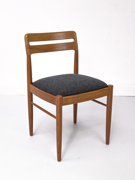 Image 1 of Sillas de comedor danesas de teca de H. W. Klein para Bramin, años 60, juego de 6