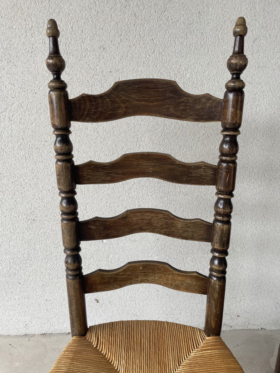 Image 1 of sillas rústicas de paja, 1950