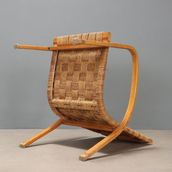Image 1 of Fauteuil des années 1960 en corde tressée