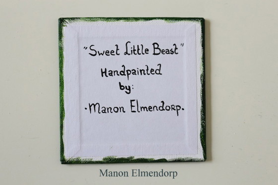 Image 1 of Unique Hand-Painted Fantasy Art Small Painting